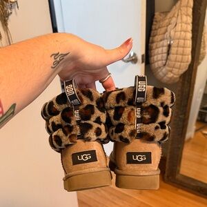 UGG Tan and Black Leopard Boots